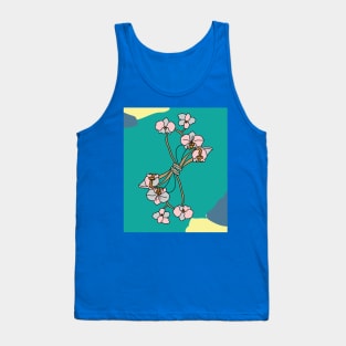 Vintage Flowers Orchids Colorful Tank Top